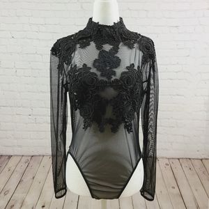 Vintage Lace Embroidery Bodysuit